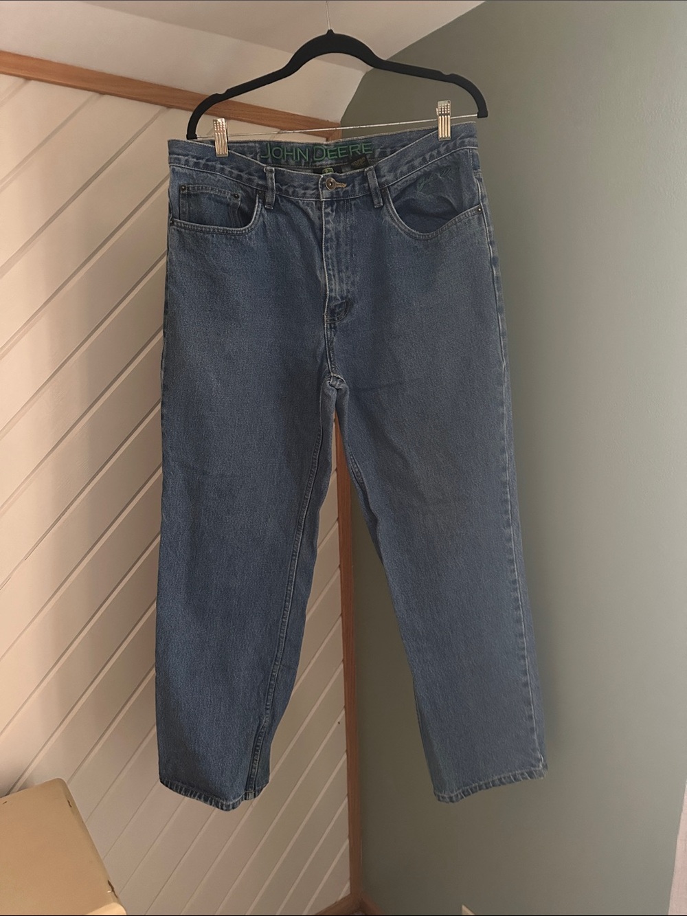 John Deere Straight Leg Men's Denim Jeans in Blue 36/30
